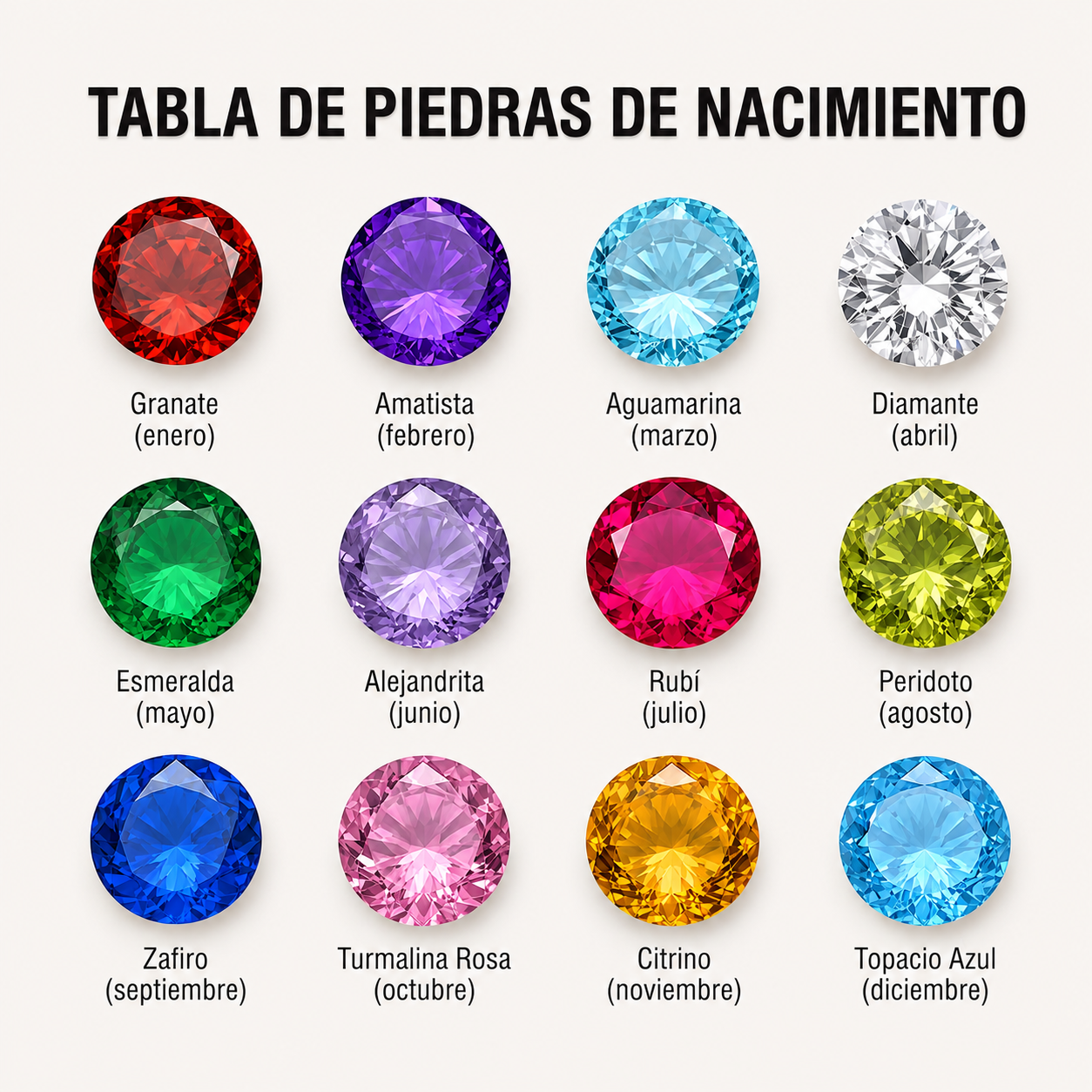 Pulsera Personalizada Piedras de Nacimiento