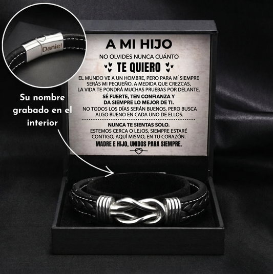 «Para mi hijo» — Pulsera grabada