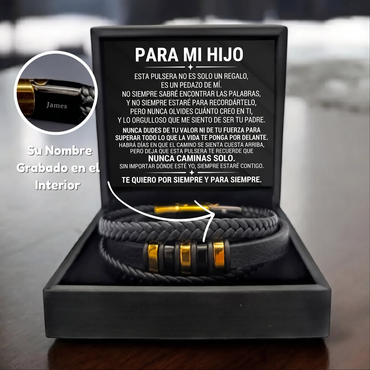 A mi hijo – Pulsera «Nunca estás solo»