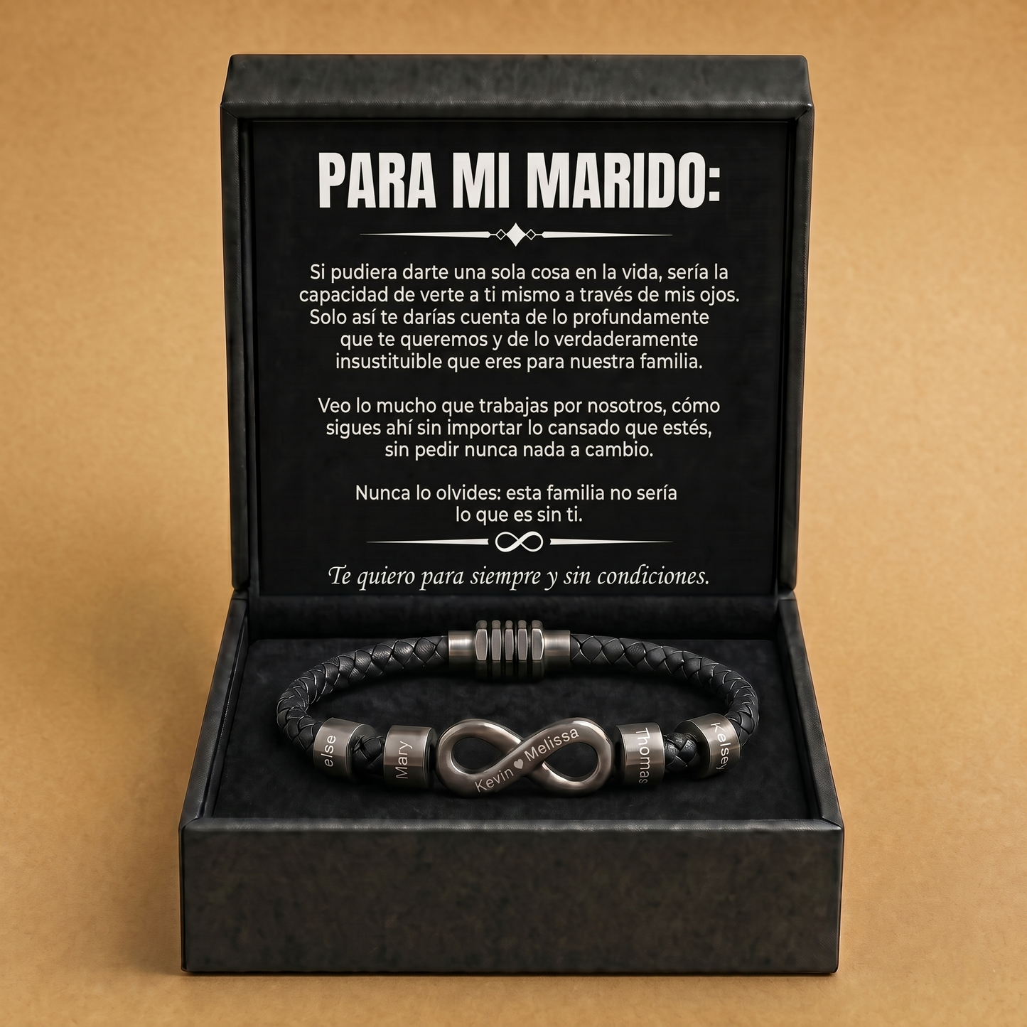 Pulsera Vínculo Infinito con nombres