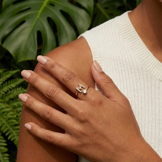 Anillo Ajustable con Inicial